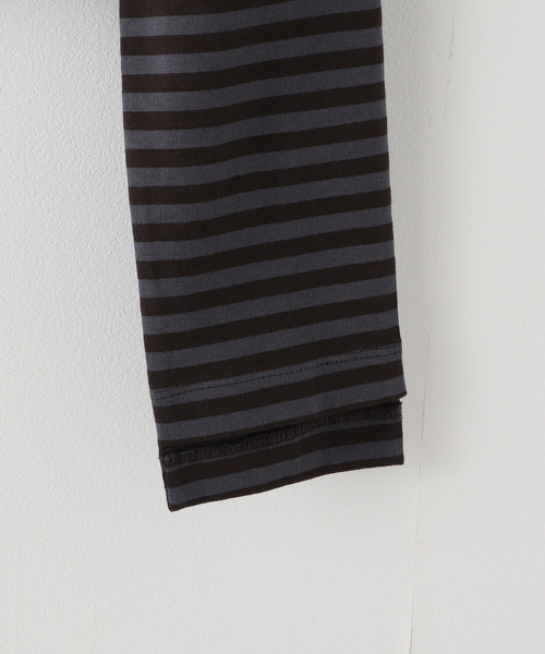 LCDC TM（エルシーディーシーティーエム）の「【Geek Office / ギークオフィス】LCDC TM / PRINTED JERSEY TOP_STRIPED（Tシャツ/カットソー・レディース・ブラウン・SMALL）」の5枚目の写真