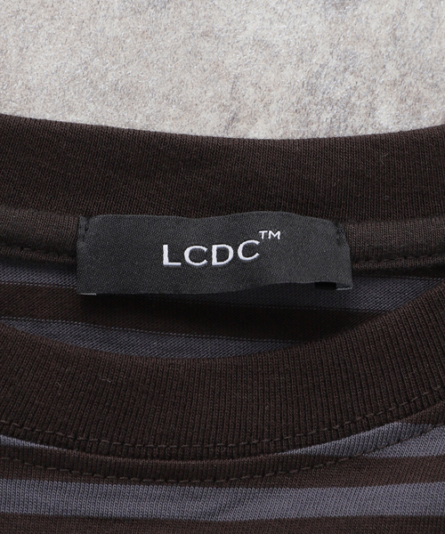 LCDC TM（エルシーディーシーティーエム）の「【Geek Office / ギークオフィス】LCDC TM / PRINTED JERSEY TOP_STRIPED（Tシャツ/カットソー・レディース・ブラウン・SMALL）」の7枚目の写真