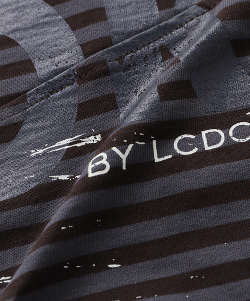 LCDC TM（エルシーディーシーティーエム）の「【Geek Office / ギークオフィス】LCDC TM / PRINTED JERSEY TOP_STRIPED（Tシャツ/カットソー・レディース・ブラウン・SMALL）」の9枚目の写真