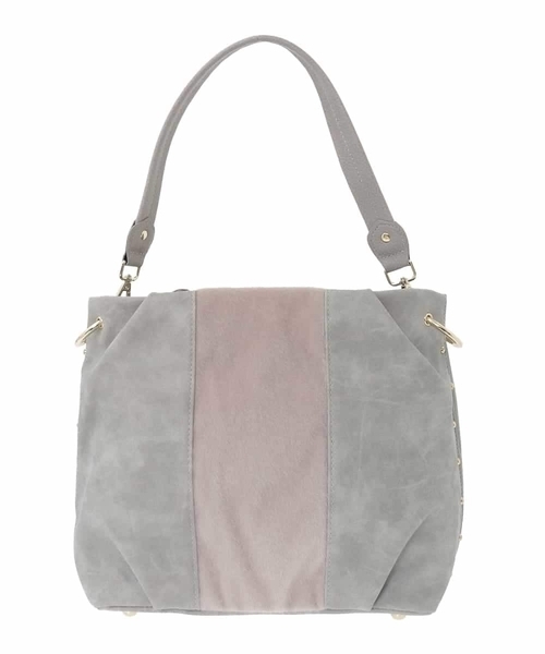 異素材ドッキングワンハンドルバッグ