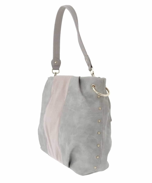 異素材ドッキングワンハンドルバッグ