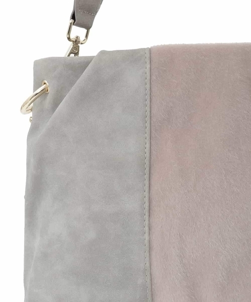 異素材ドッキングワンハンドルバッグ