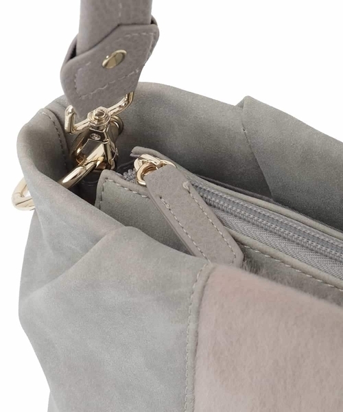 異素材ドッキングワンハンドルバッグ