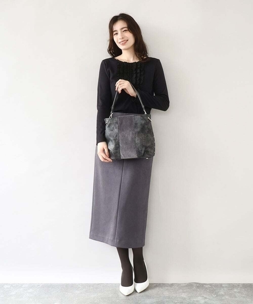 異素材ドッキングワンハンドルバッグ