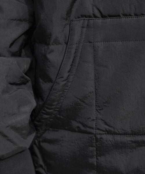 PUBLUX(パブリュクス)の「TAION/タイオン SC FRONT ZIP DOWN HOODIE 限定展開/スポーツ クラシック フロント ジップ ダウン フーディー(ダウンジャケット/コート・レディース・グレー/ブラック・LARGE/X-LARGE/MEDIUM)」の14枚目の写真