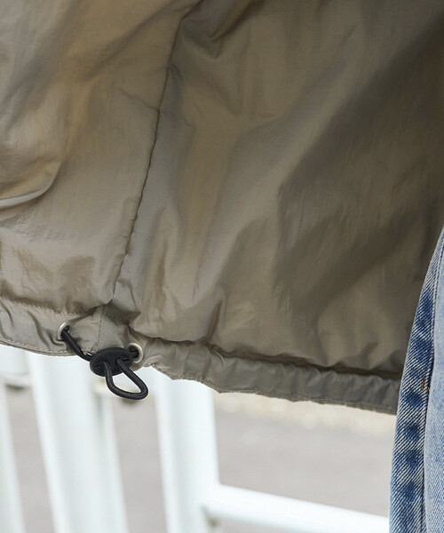 PUBLUX(パブリュクス)の「TAION/タイオン SC FRONT ZIP DOWN HOODIE 限定展開/スポーツ クラシック フロント ジップ ダウン フーディー(ダウンジャケット/コート・レディース・グレー/ブラック・LARGE/X-LARGE/MEDIUM)」の8枚目の写真