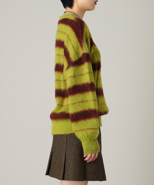 forget-me-nots（フォーゲットミーノッツ）の「Forget-me-nots Border Crew Neck Knit FMN-25AW-KN-002（Tシャツ/カットソー・レディース・ライトブルー/オリーブ・FREE）」の13枚目の写真