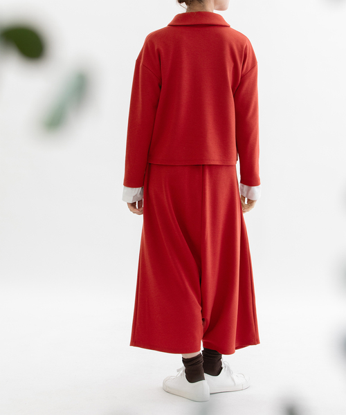 ♥KRY 「SINOKUBO」 /ハーネス付き フロントZIPサルエルパンツ 赤 ♥KRY 「SINOKUBO」 /ハーネス付き フロントZIPサルエルパンツ 赤