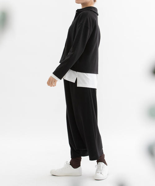 nop de nod(ノップドゥノッド)の「アクリルウールポンチサルエルパンツ(その他パンツ・レディース・ネイビー/レッド/ブラック・M)」の12枚目の写真