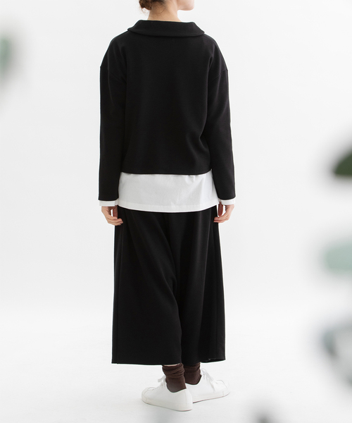 nop de nod(ノップドゥノッド)の「アクリルウールポンチサルエルパンツ(その他パンツ・レディース・ネイビー/レッド/ブラック・M)」の13枚目の写真
