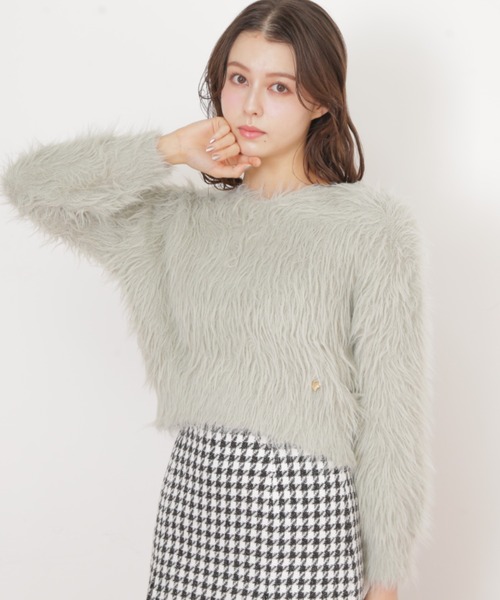 JILL by JILL STUART(ジルバイジルスチュアート)の「◇起毛ロングシャギーニット(ニット/セーター・レディース・ピンク/ホワイト/グレー・FREE)」の3枚目の写真