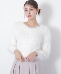 ◇起毛ロングシャギーニット