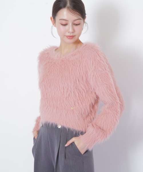 JILL by JILL STUART(ジルバイジルスチュアート)の「◇起毛ロングシャギーニット(ニット/セーター・レディース・ピンク/ホワイト/グレー・FREE)」の9枚目の写真