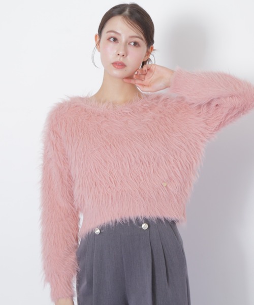 JILL by JILL STUART(ジルバイジルスチュアート)の「◇起毛ロングシャギーニット(ニット/セーター・レディース・ピンク/ホワイト/グレー・FREE)」の7枚目の写真