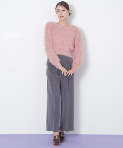JILL by JILL STUART(ジルバイジルスチュアート)の「◇起毛ロングシャギーニット(ニット/セーター・レディース・ピンク/ホワイト/グレー・FREE)」の13枚目の写真