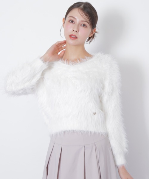 JILL by JILL STUART(ジルバイジルスチュアート)の「◇起毛ロングシャギーニット(ニット/セーター・レディース・ピンク/ホワイト/グレー・FREE)」の14枚目の写真
