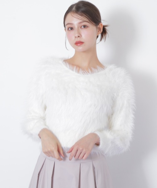JILL by JILL STUART(ジルバイジルスチュアート)の「◇起毛ロングシャギーニット(ニット/セーター・レディース・ピンク/ホワイト/グレー・FREE)」の15枚目の写真