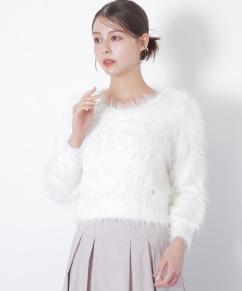JILL by JILL STUART(ジルバイジルスチュアート)の「◇起毛ロングシャギーニット(ニット/セーター・レディース・ピンク/ホワイト/グレー・FREE)」の16枚目の写真