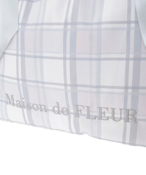 Maison de FLEUR(メゾンドフルール)の「チェックダブルリボントートバッグ(トートバッグ・レディース・ピンク/アイボリー・FREE)」の10枚目の写真