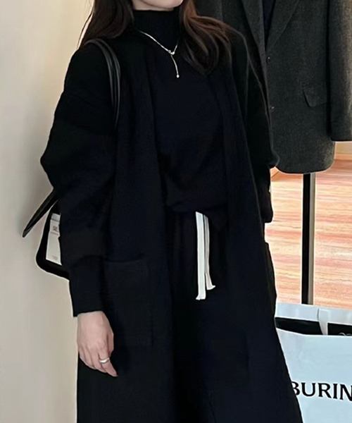 aimoha(アイモハ)の「無地ロング丈カーディガンコート(カーディガン/ボレロ・レディース・ライトベージュ/ブラック/ブラウン・FREE)」の7枚目の写真