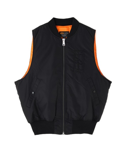 Alpha Industries(アルファインダストリーズ)の「Alpha Industries/アルファ インダストリーズ/MA-1 VEST/エムエーワン ベスト(MA-1・メンズ・ブラック・2XL/L/M/S/XL/XS)」の13枚目の写真