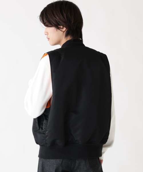Alpha Industries(アルファインダストリーズ)の「Alpha Industries/アルファ インダストリーズ/MA-1 VEST/エムエーワン ベスト(MA-1・メンズ・ブラック・2XL/L/M/S/XL/XS)」の3枚目の写真