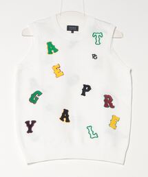 【新品】パーリーゲイツ カシミヤ ニット セーター チェック PEARLY GATES カシミヤ チェック ロゴ ニット サイズ 6 ゴルフ