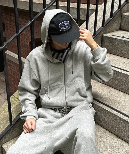 セール】FADEPROCESSING THERMAL DOCKING DAMAGE ZIP PARKA／フェード