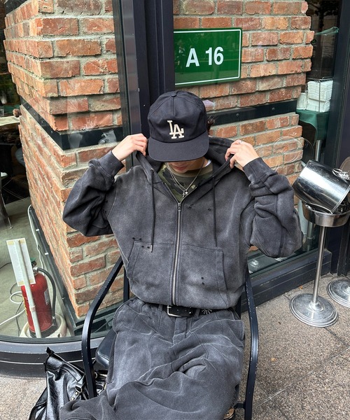 kutir(クティール)の「FADEPROCESSING THERMAL DOCKING DAMAGE ZIP PARKA/フェード加工サーマルドッキングダメージジップパーカー(パーカー・メンズ・杢グレー/ブラウン/ブラック・MEDIUM/LARGE)」の5枚目の写真