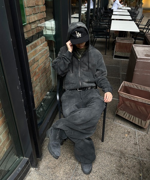 kutir(クティール)の「FADEPROCESSING THERMAL DOCKING DAMAGE ZIP PARKA/フェード加工サーマルドッキングダメージジップパーカー(パーカー・メンズ・杢グレー/ブラウン/ブラック・MEDIUM/LARGE)」の4枚目の写真