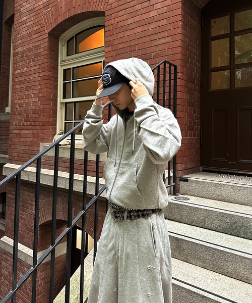 kutir(クティール)の「FADEPROCESSING THERMAL DOCKING DAMAGE ZIP PARKA/フェード加工サーマルドッキングダメージジップパーカー(パーカー・メンズ・杢グレー/ブラウン/ブラック・MEDIUM/LARGE)」の8枚目の写真