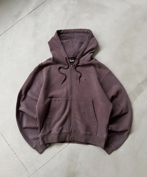 セール】FADEPROCESSING THERMAL DOCKING DAMAGE ZIP PARKA／フェード