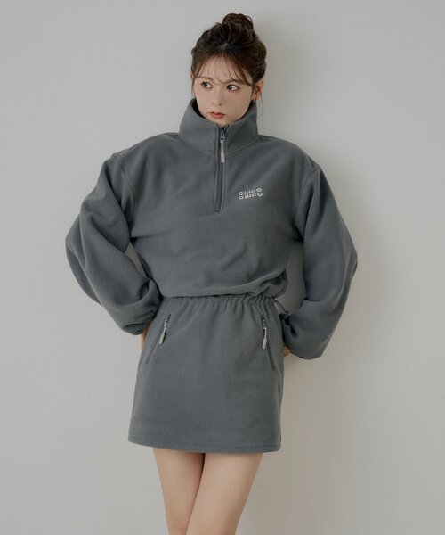 ハーフジップフリースミニワンピース（ワンピース）｜Chico（チコ）の