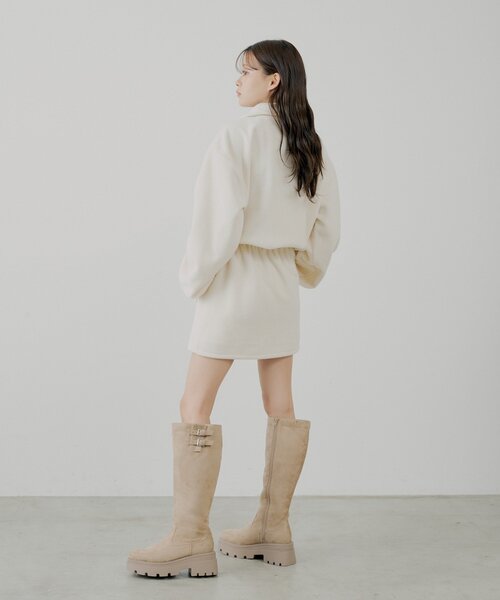 Chico（チコ）の「ハーフジップフリースミニワンピース（ワンピース・レディース・グレー/ブラウン/アイボリー・FREE）」の11枚目の写真