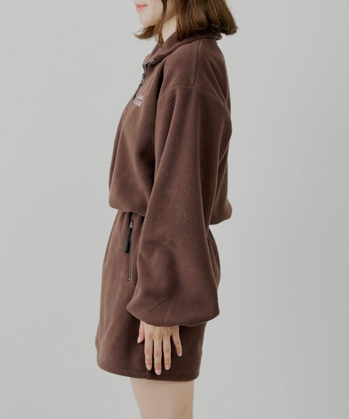 Chico（チコ）の「ハーフジップフリースミニワンピース（ワンピース・レディース・グレー/ブラウン/アイボリー・FREE）」の16枚目の写真