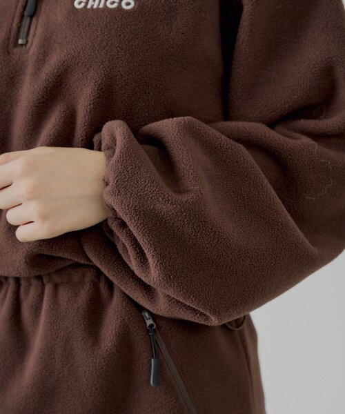 Chico（チコ）の「ハーフジップフリースミニワンピース（ワンピース・レディース・グレー/ブラウン/アイボリー・FREE）」の18枚目の写真