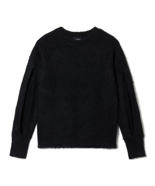 soduk(スドーク)の「holes knit sweater(ニット/セーター・レディース・ブラック/グレー/グリーン・ONE SIZE)」の2枚目の写真