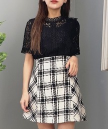 バイヤスチェック柄ミニスカート