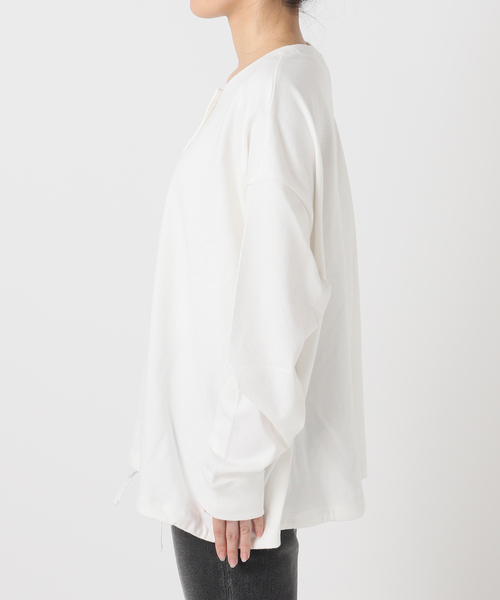 JOURNAL STANDARD relume(ジャーナルスタンダード レリューム)の「《追加》オーバーサイズヘンリーネック(Tシャツ/カットソー・レディース・ブラック/ブラック系その他/ホワイト・FREE)」の15枚目の写真