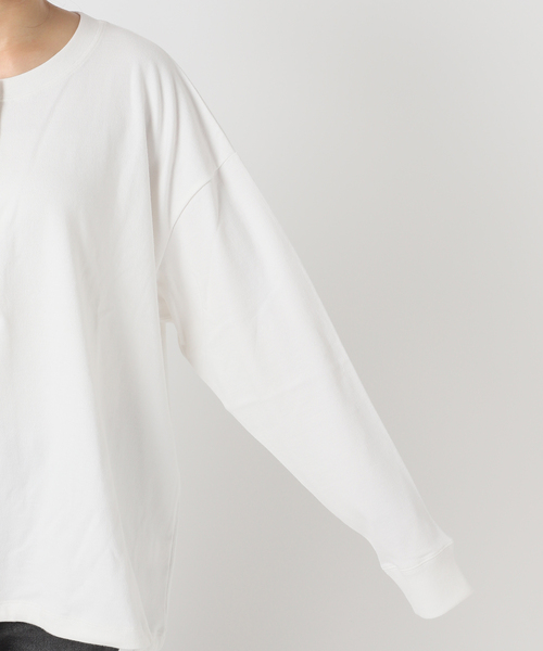 JOURNAL STANDARD relume(ジャーナルスタンダード レリューム)の「《追加》オーバーサイズヘンリーネック(Tシャツ/カットソー・レディース・ブラック/ブラック系その他/ホワイト・FREE)」の18枚目の写真