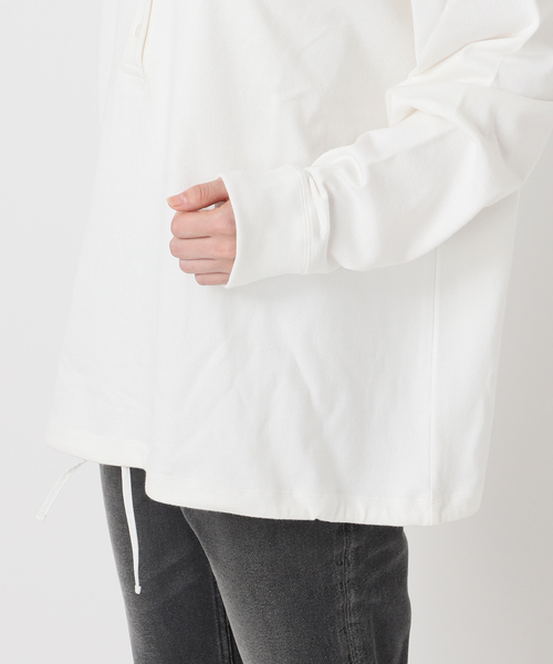 JOURNAL STANDARD relume(ジャーナルスタンダード レリューム)の「《追加》オーバーサイズヘンリーネック(Tシャツ/カットソー・レディース・ブラック/ブラック系その他/ホワイト・FREE)」の19枚目の写真