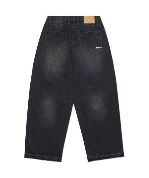 NOMANUAL(NOMANUAL)の「DESTROYED LAYER DENIM PANTS - WASHED BLACK(デニムパンツ・レディース・その他・SMALL/MEDIUM/LARGE/X-LARGE)」の2枚目の写真