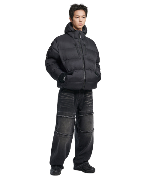 NOMANUAL(NOMANUAL)の「DESTROYED LAYER DENIM PANTS - WASHED BLACK(デニムパンツ・レディース・その他・SMALL/MEDIUM/LARGE/X-LARGE)」の3枚目の写真