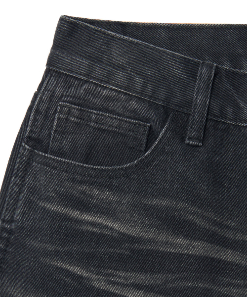 NOMANUAL(NOMANUAL)の「DESTROYED LAYER DENIM PANTS - WASHED BLACK(デニムパンツ・レディース・その他・SMALL/MEDIUM/LARGE/X-LARGE)」の5枚目の写真