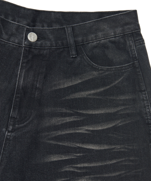 NOMANUAL(NOMANUAL)の「DESTROYED LAYER DENIM PANTS - WASHED BLACK(デニムパンツ・レディース・その他・SMALL/MEDIUM/LARGE/X-LARGE)」の6枚目の写真