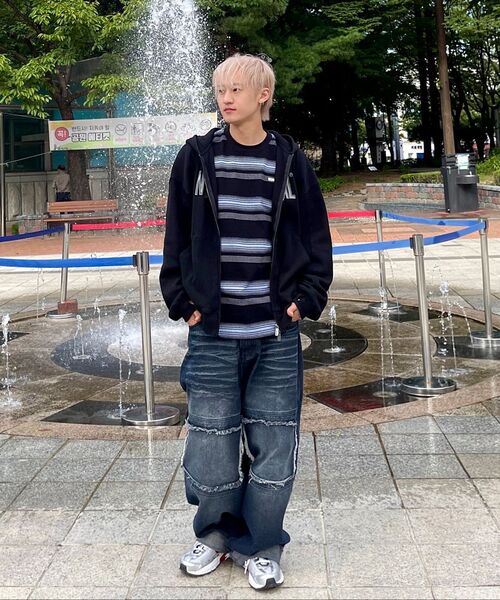 NOMANUAL(NOMANUAL)の「DESTROYED LAYER DENIM PANTS - WASHED BLACK(デニムパンツ・レディース・その他・SMALL/MEDIUM/LARGE/X-LARGE)」の9枚目の写真