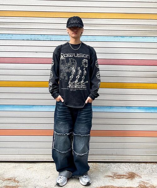 NOMANUAL(NOMANUAL)の「DESTROYED LAYER DENIM PANTS - WASHED BLACK(デニムパンツ・レディース・その他・SMALL/MEDIUM/LARGE/X-LARGE)」の10枚目の写真