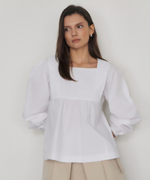 ARTID（アルティーダ）の「Square Neck Strap Blouse_IVORY（シャツ/ブラウス・レディース）」