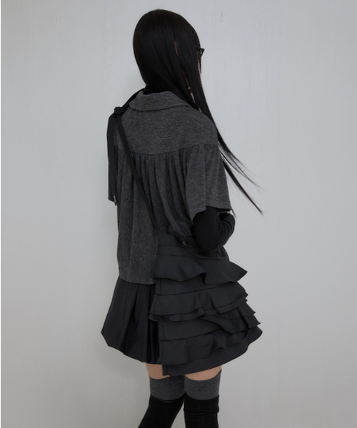 FLAREUP（フレアアップ）の「フェイフリルバッグ（FL-733_ブラック）（ショルダーバッグ・レディース・ブラック・OS）」の3枚目の写真