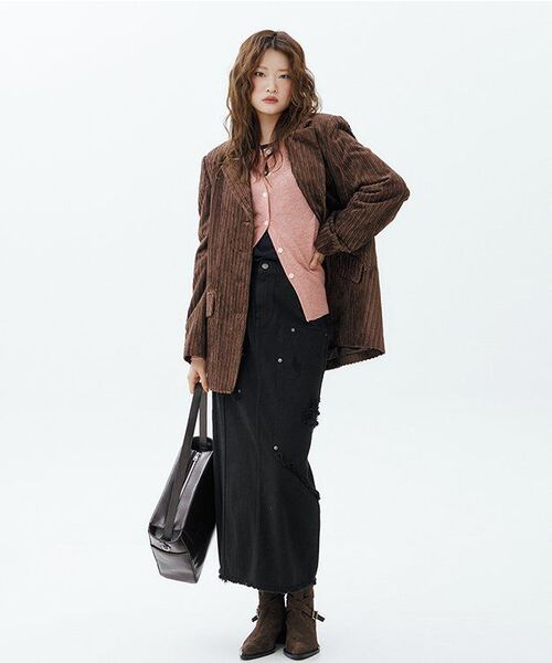MUSINSA STANDARD WOMAN（ムシンサスタンダードウーマン）の「ウィメンズスリムクルーネック長袖Tシャツ[ブラック]（Tシャツ/カットソー・レディース・その他・SMALL/MEDIUM/LARGE/X-SMALL/X-LARGE）」の9枚目の写真